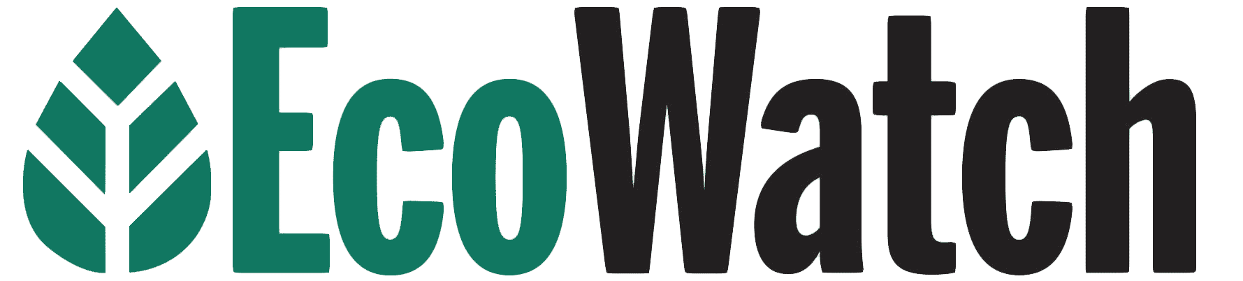 EcoWatch logo with a green leaf design and the text
