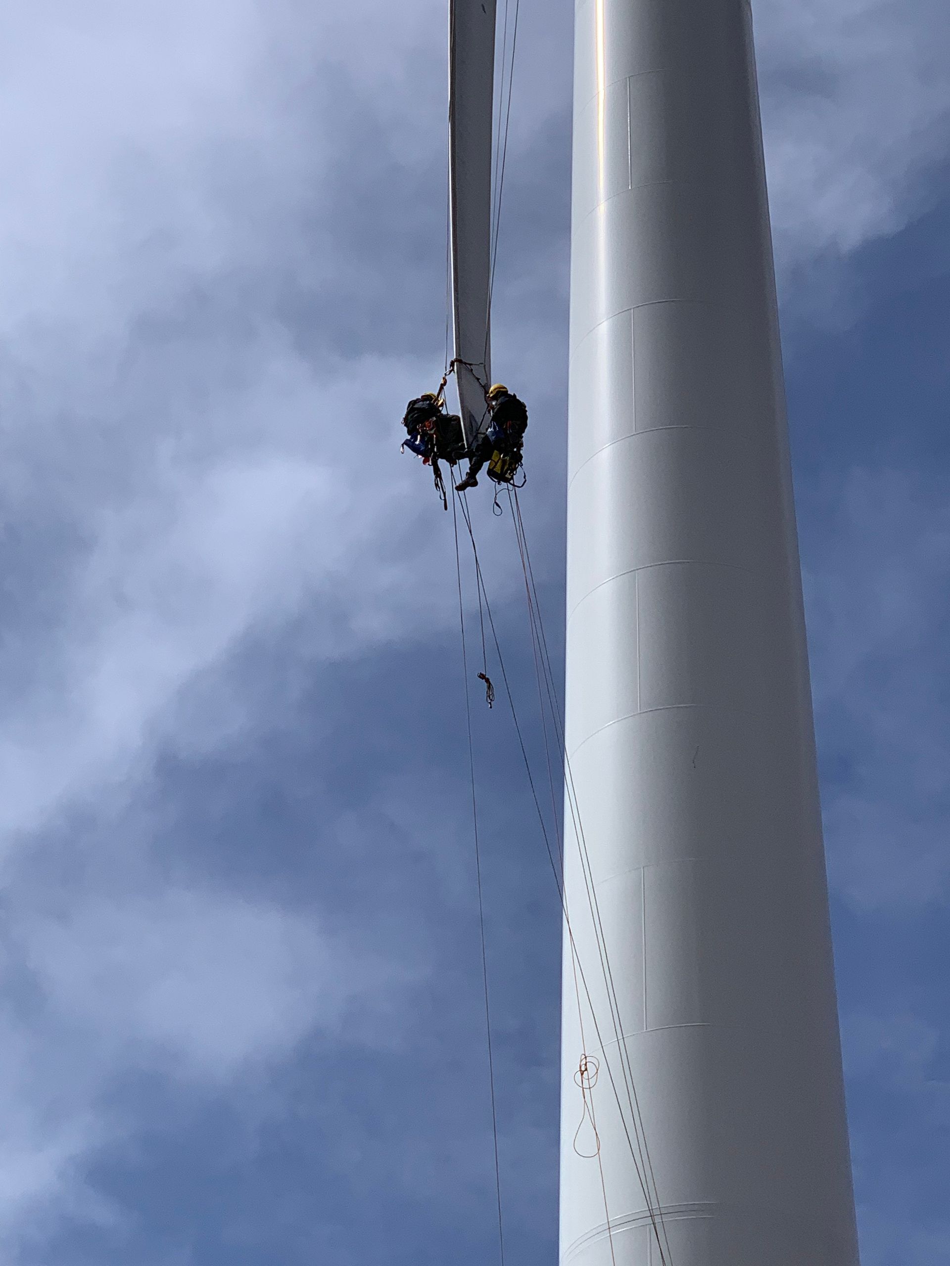 Rope Access Team on Wind Turbine Blade Tip