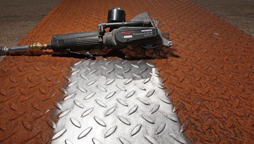 Surface Preparation using Bristle Blaster