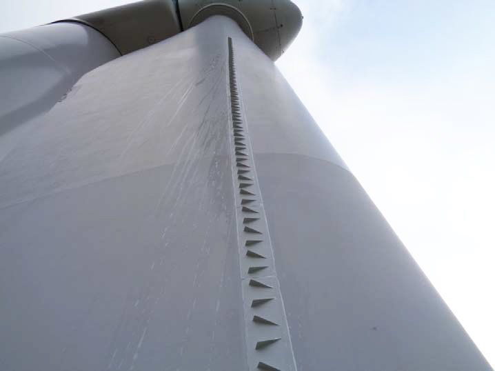 Vortex Generators on Wind Turbine Blade