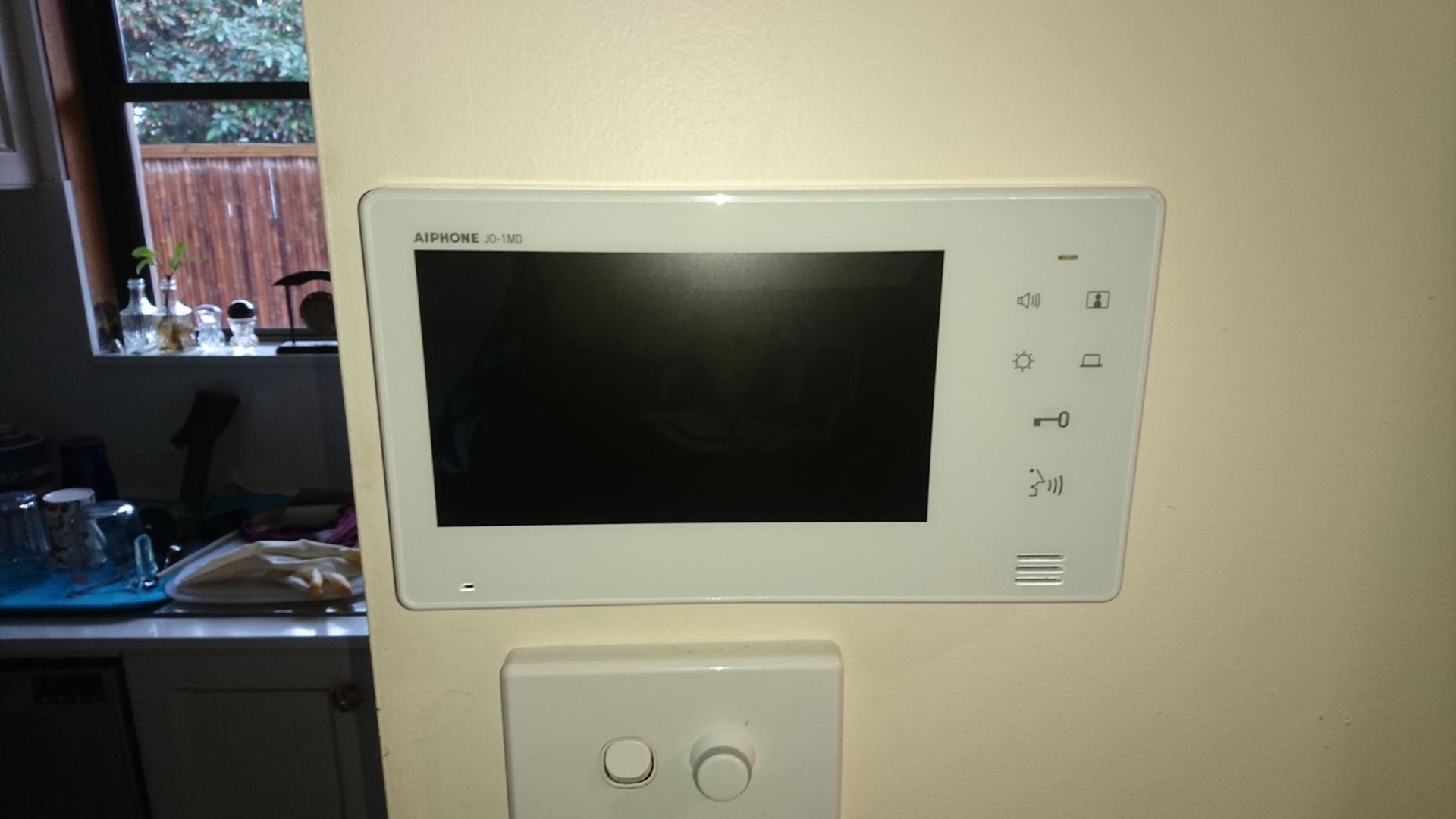White Aiphone With Screen And Buttons Mounted On A Wall — Ontime Locksmiths & Security In Mullumbimby, NSW