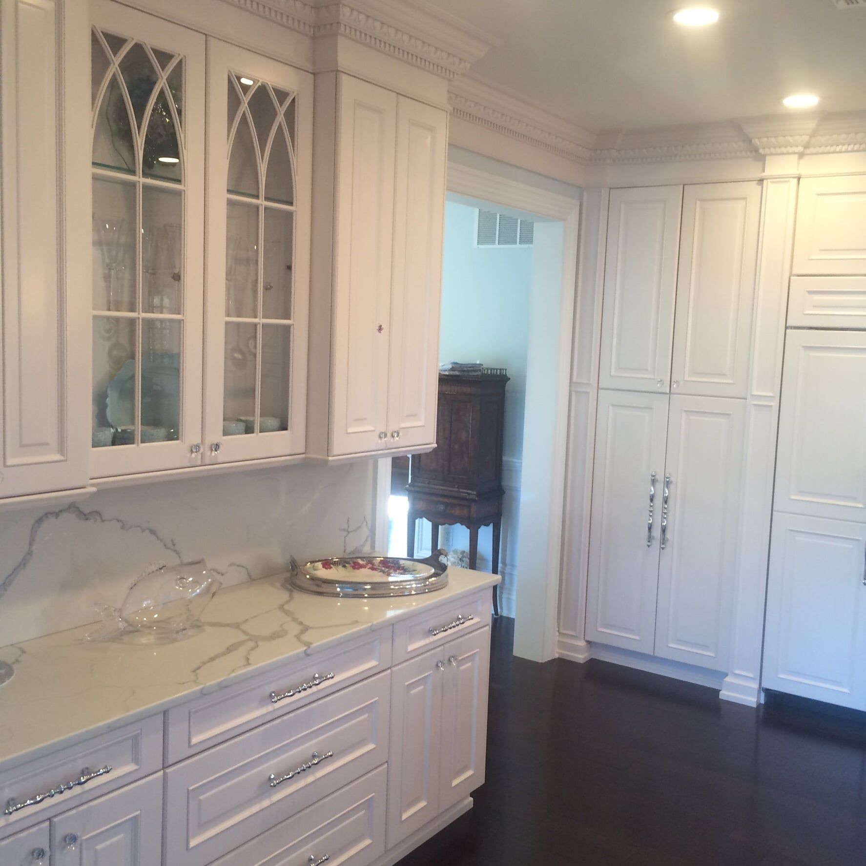 Side View of White Cabinets — South Amboy, NJ — WoodSmith Cabinet & Architectural Woodwork Co.