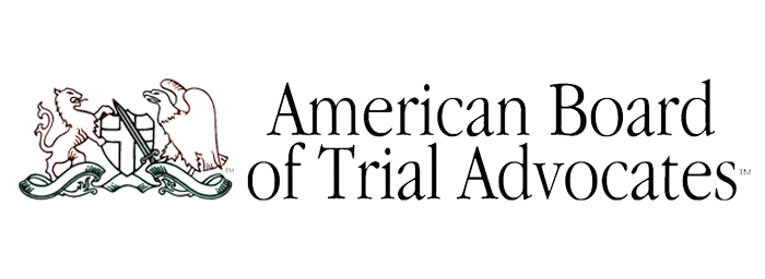 The logo for the american board of trial advocates