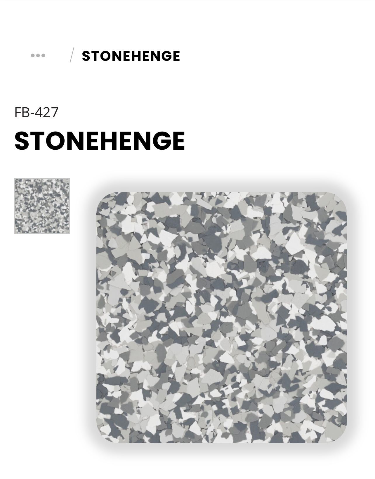 Elite Surface Coatings -Stonehenge speckled gray flooring sample.
