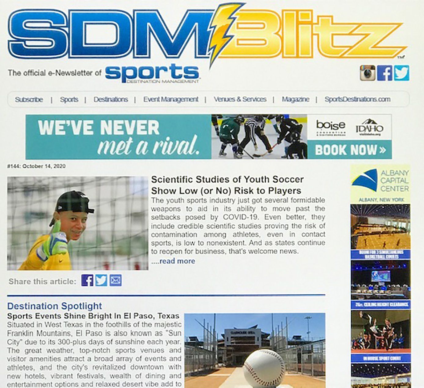 SDM Blitz E-Newsletter Cover