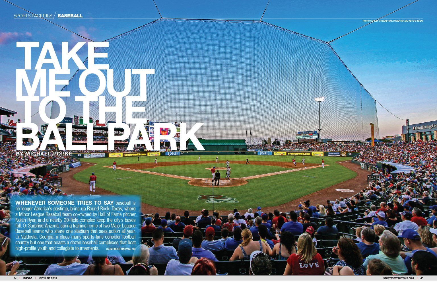 Sports Destination Management Magazine article about Baseball