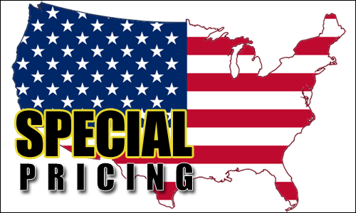 American flag map with