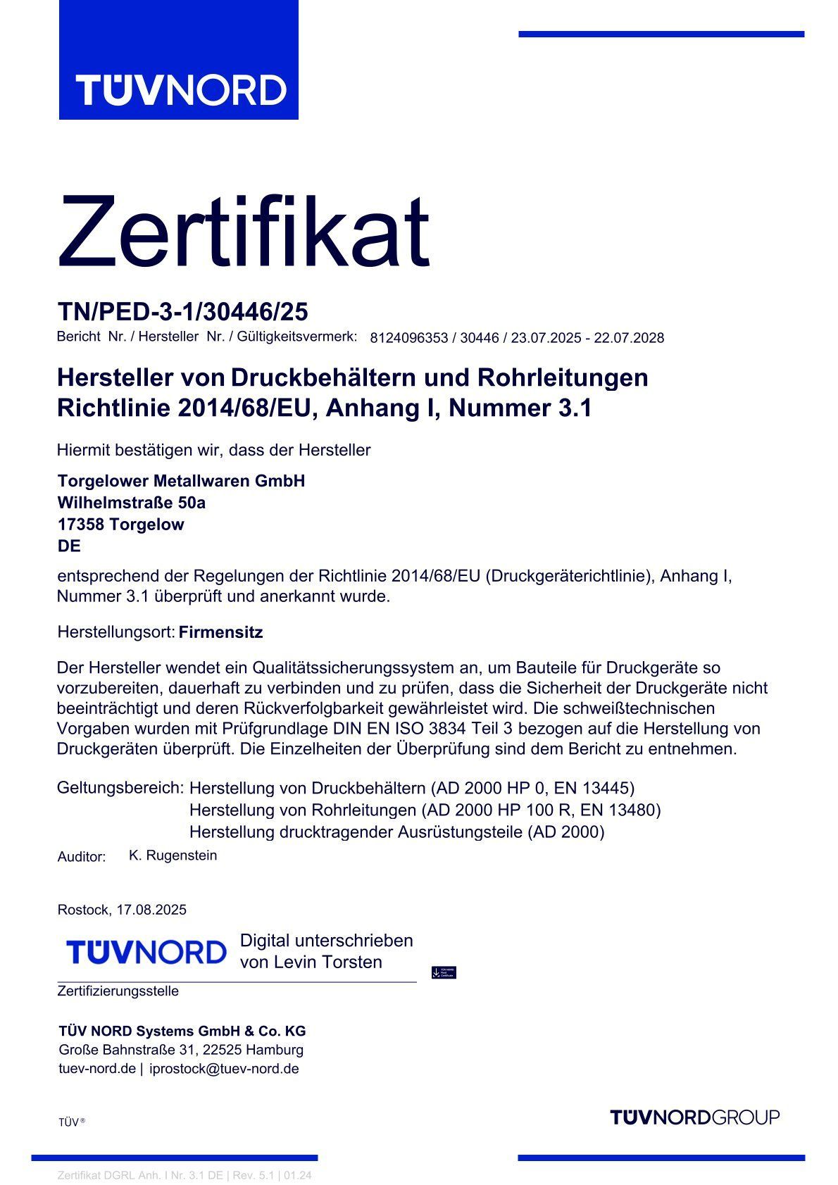 Zertifikat