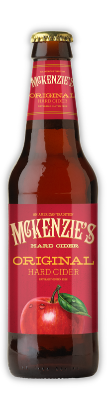 McKenzie's Ogirinal Hard Cider in a bottle