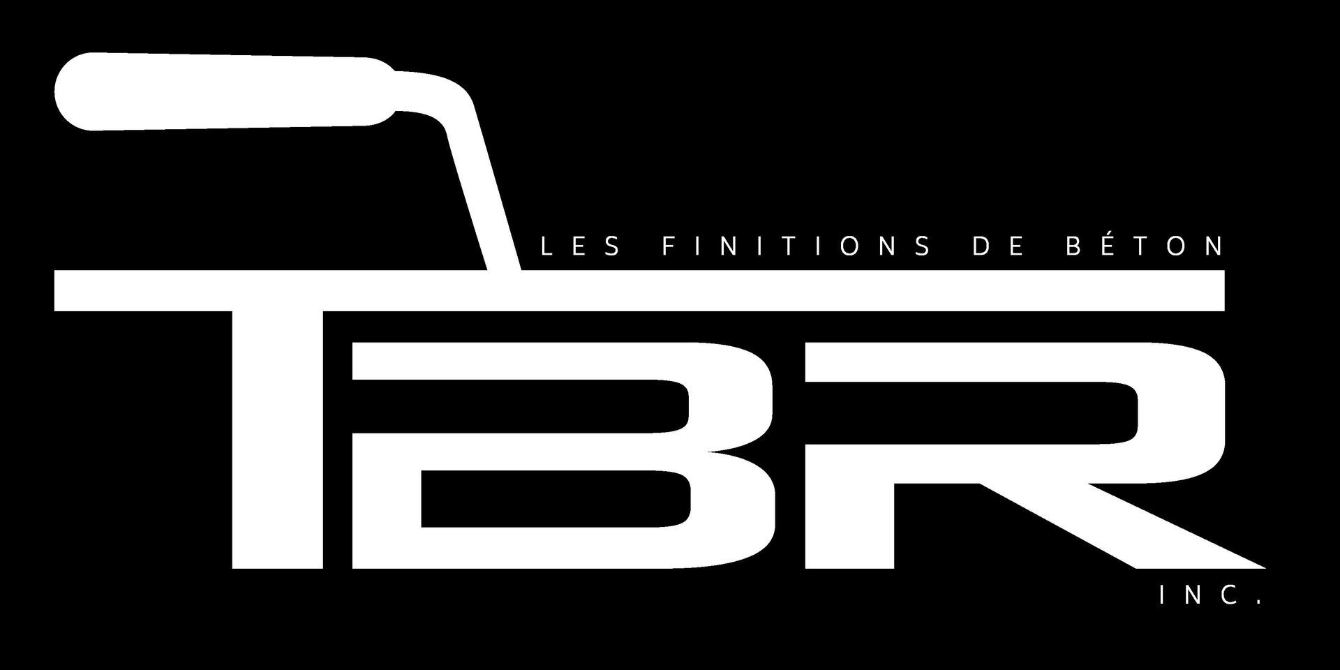Un logo tbr blanc sur fond noir