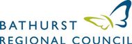 The logo for bathhurst regional council has a butterfly on it