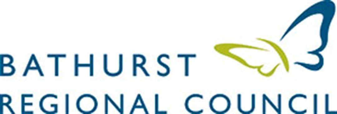 The logo for bathhurst regional council has a butterfly on it