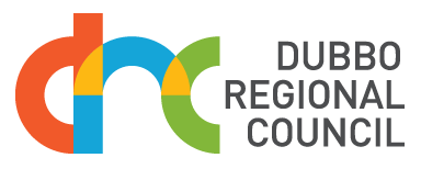 The logo for the dubbo regional council is a colorful logo.