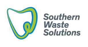 The logo for taswaste south is green and white on a white background.