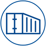 Containerkonsolidierung Symbol
