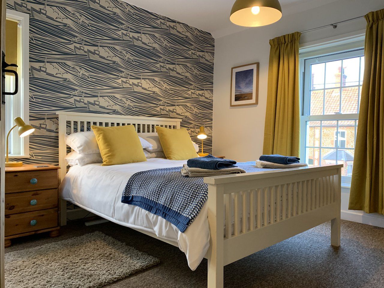 Double bedroom at Samphire Cottage