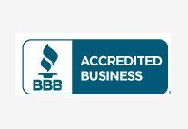 BBB Accredited Business logo. Includes a torch symbol and the words 