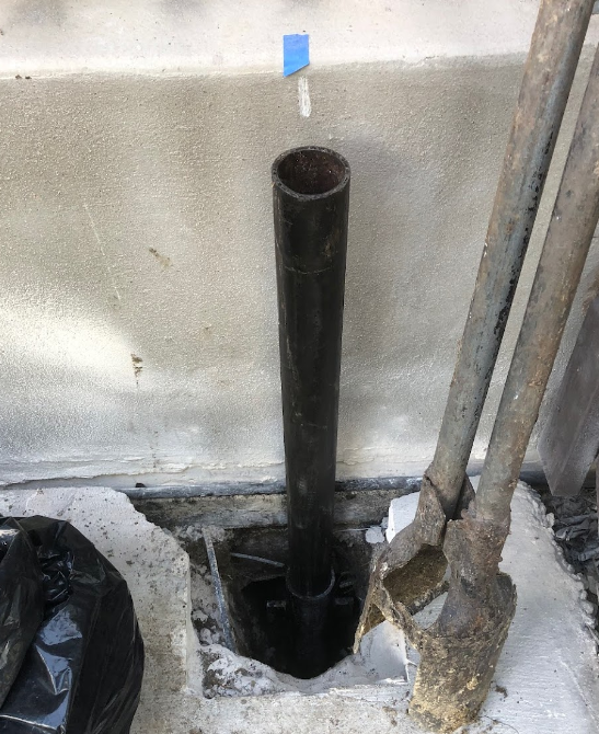 steel piers to repair slab foundation