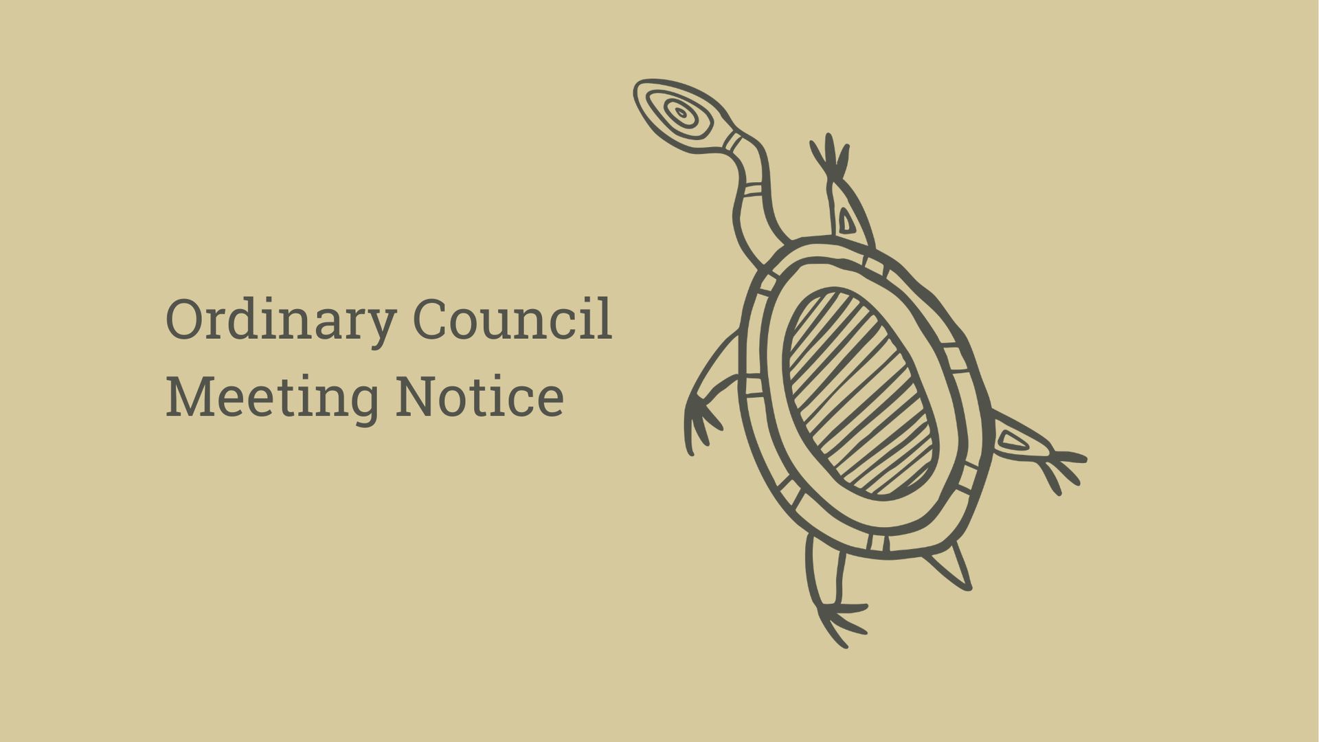 Official notice advising the Ordinary Council Meeting details.
