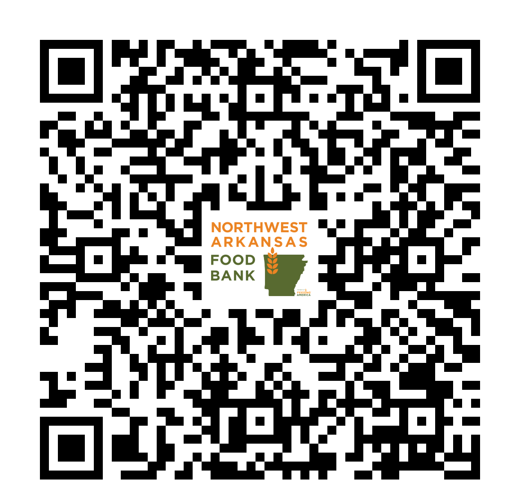 A qr code for the northwest arkansas food bank