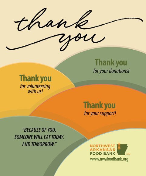 A poster that says thank you for your donations