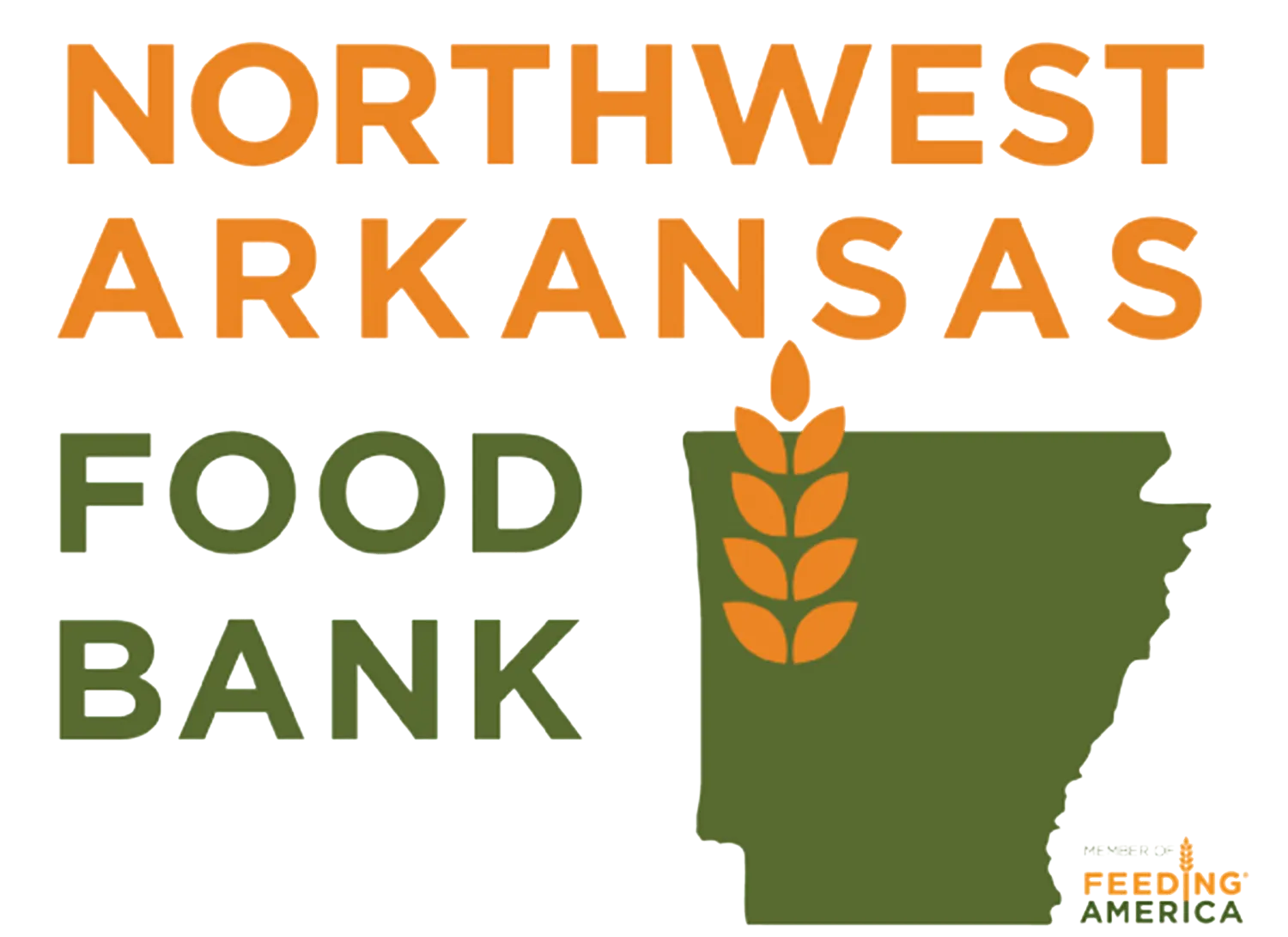 A logo for the northwest arkansas food bank