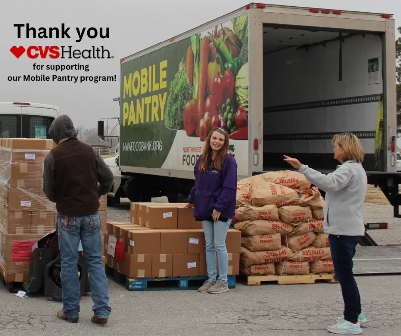 An advertisement for the northwest arkansas food bank