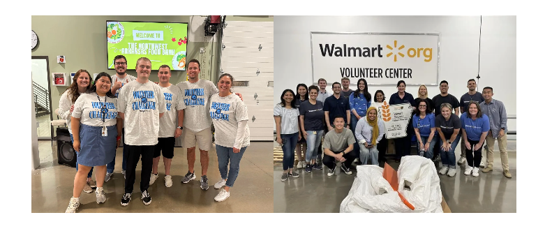 A group of people are working in a warehouse.