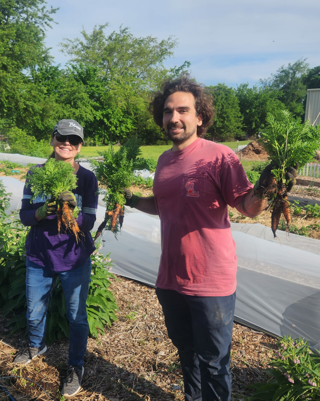 NWAFB volunteers planting in teaching garden