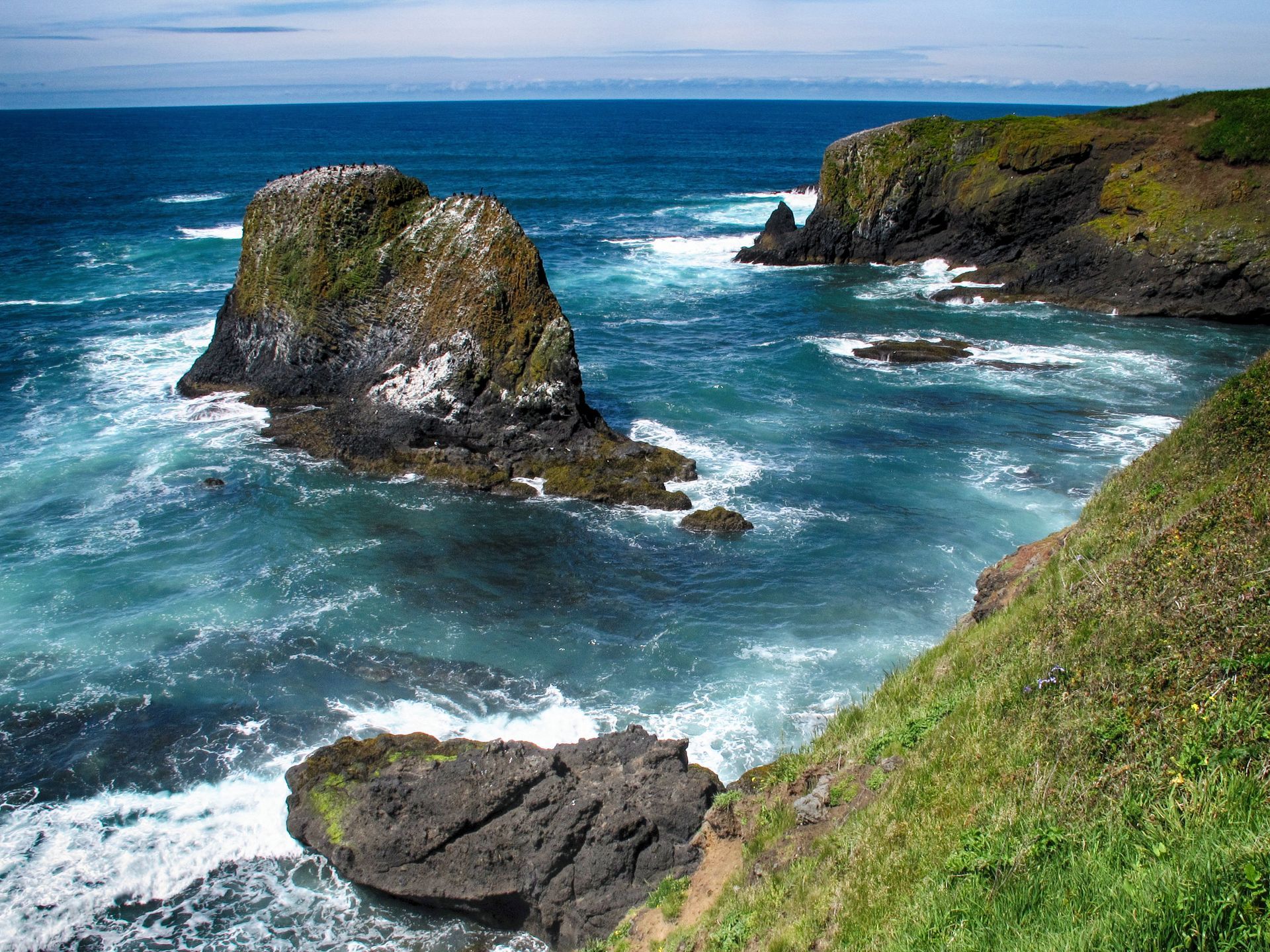 A scenic view of Yaquina Head Outstanding Natural Area in Oregon