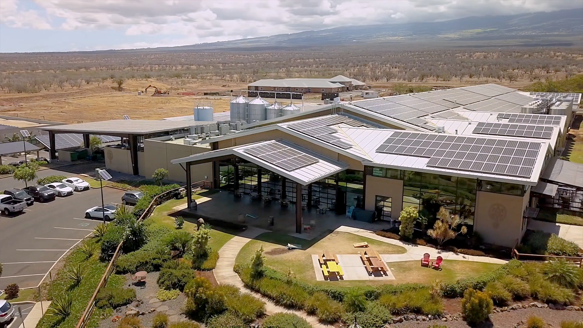 Aerial photo of Maui Brewing headquarters in Hawaii