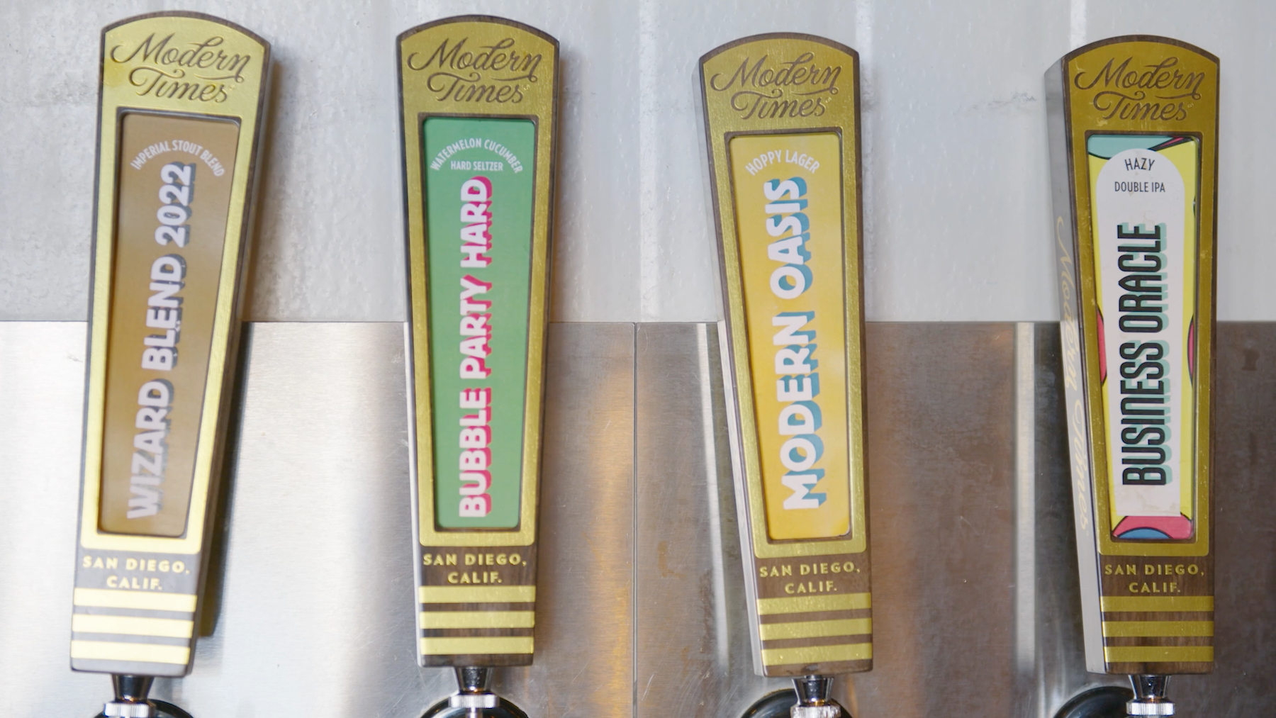 Modern Times Beer + Coffee taps for beer and seltzer