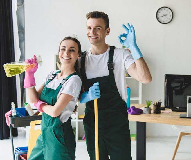 Two People Cleaning The Room — Atlanta, GA — Commercial Cleaning Services
