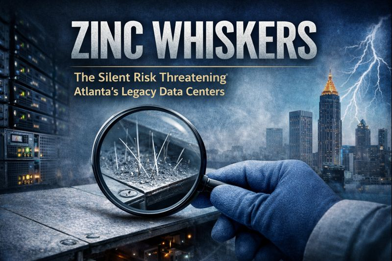 Zinc whiskers beneath raised floor in Atlanta data center