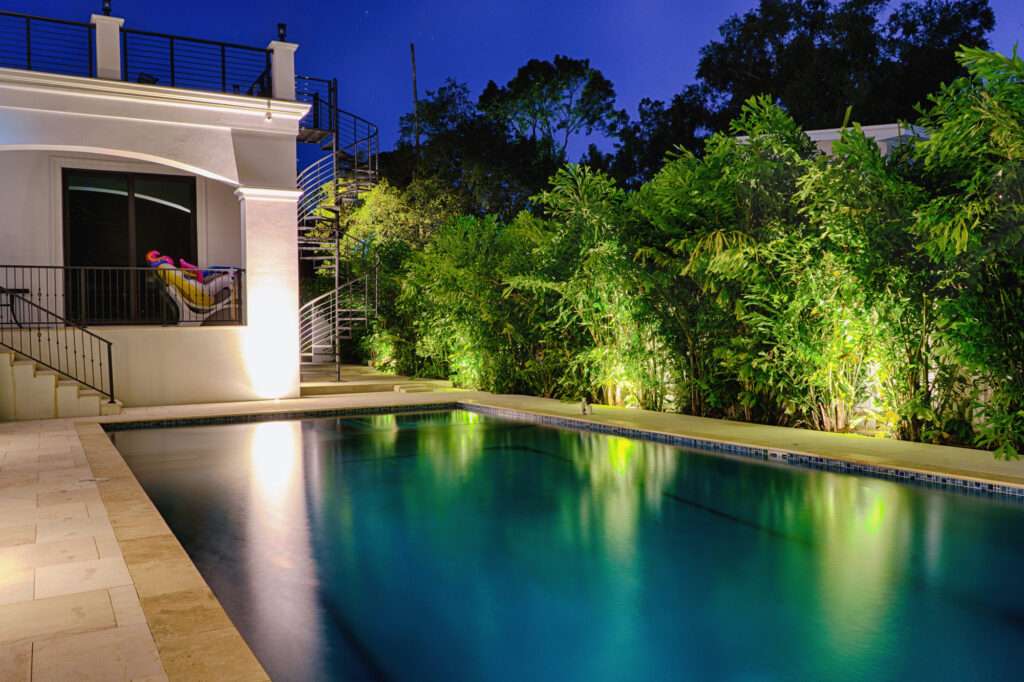 Outdoor Landscape Lighting Around Pool Landscaping – Tampa Bay, FL – American Outdoor Lighting