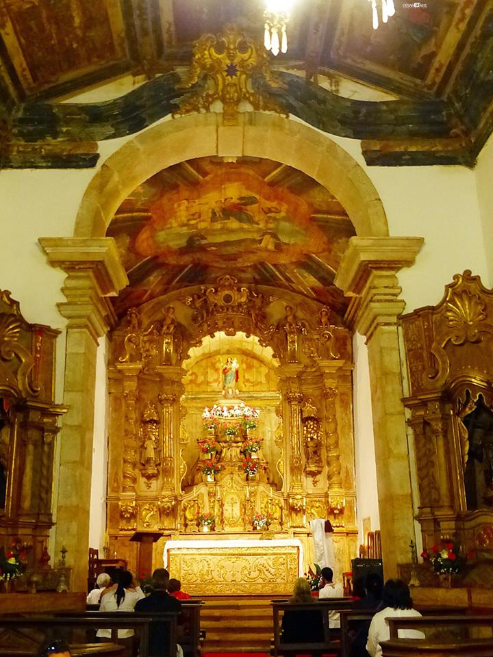 Interior da Igreja de Nossa Senhora do Rosário em Tiradentes - MG