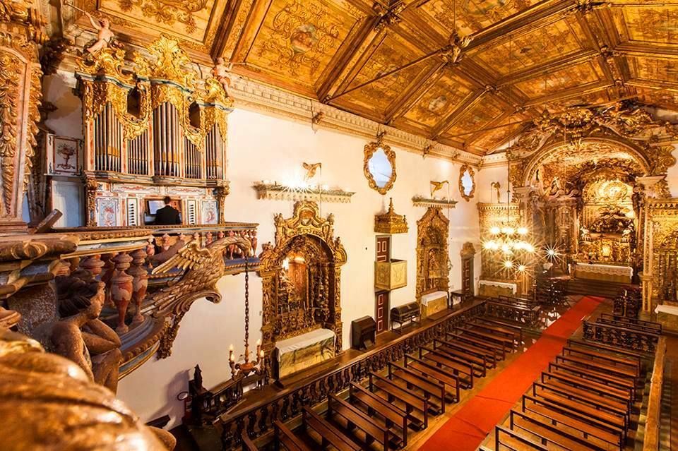 Órgão e interior da Igreja Matriz de Santo Antônio em Tiradentes-MG