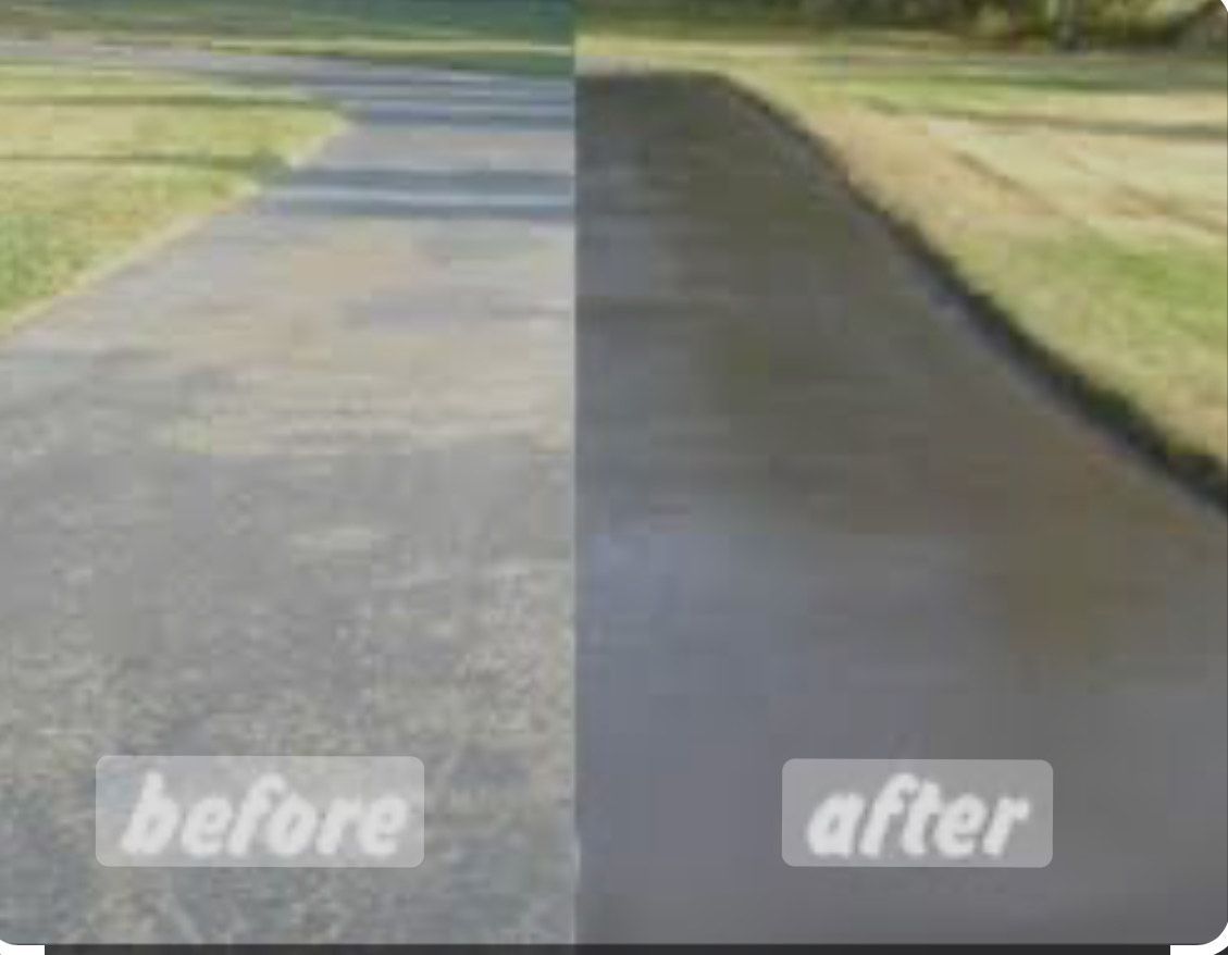 A before and after photo of a road