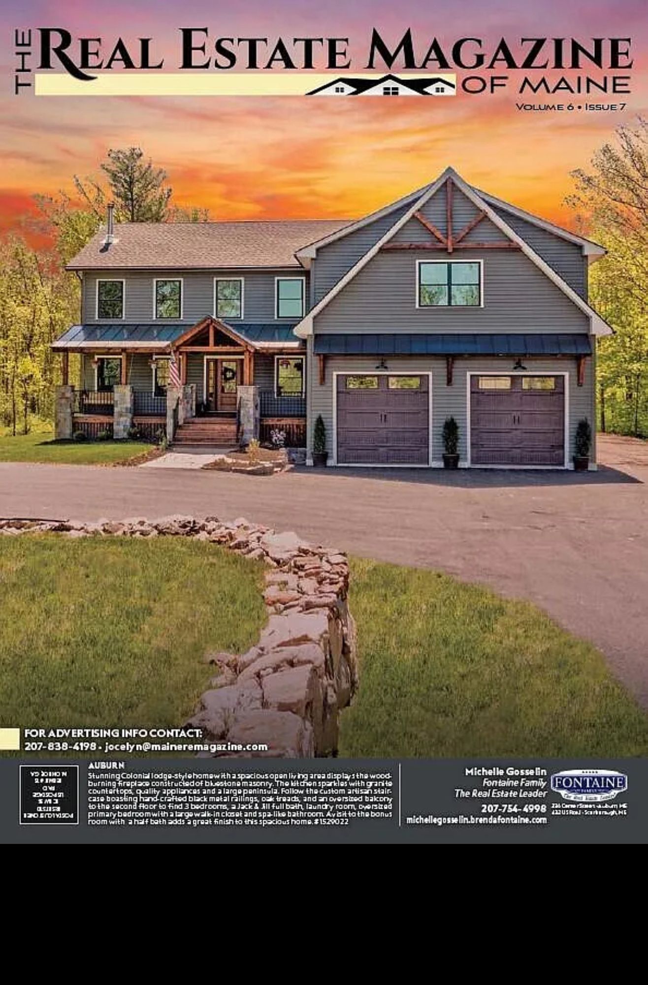 A picture of a house on the cover of a real estate magazine.