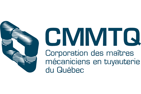 A logo for cmmtq corporation des maitres mecaniciens en tuyauterie du quebec