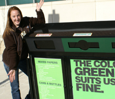 Rowan University Hazelton Recycling Container