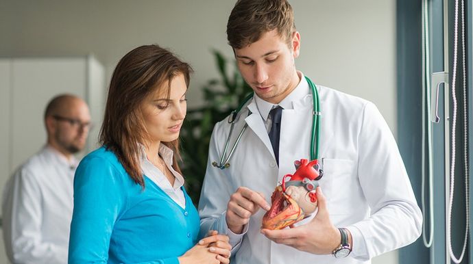Doctor Explaining Heart Problem — Big Spring, TX — Shroff Cardiology & Internal Medicine Clinic PA
