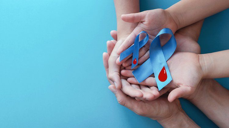 Diabetes — Light Blue Ribbons With Blood Icon In Big Spring, TX