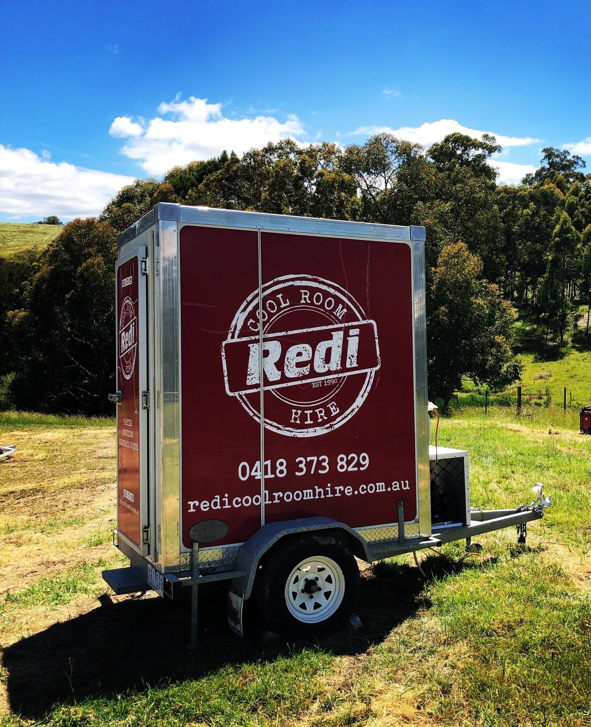 Small Cool Room Trailer, mobile coolroom from Redi hire in Melbourne