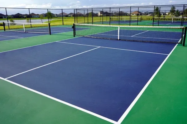 Outdoor pickleball court installation in Springdale, AR
