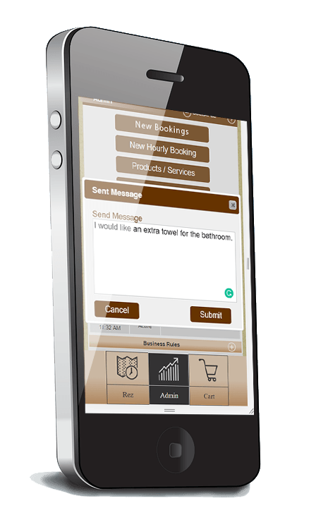 Community Tourism Tech Mobile Phone showing CRM interface
