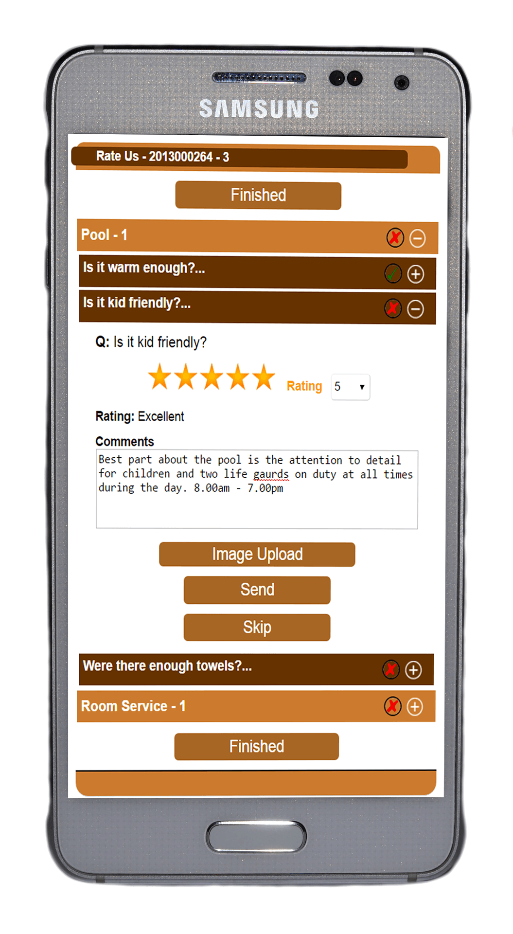 Mobile phone showing  Real-Time Review Management