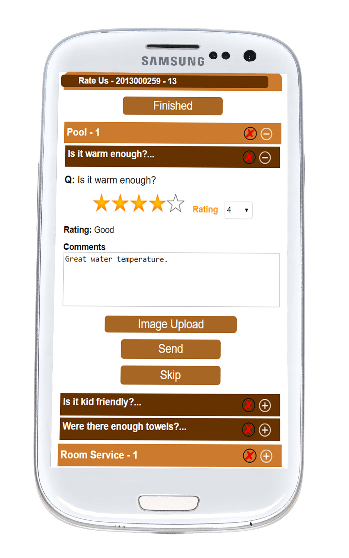 Mobile phone showing  Real-Time Review Management