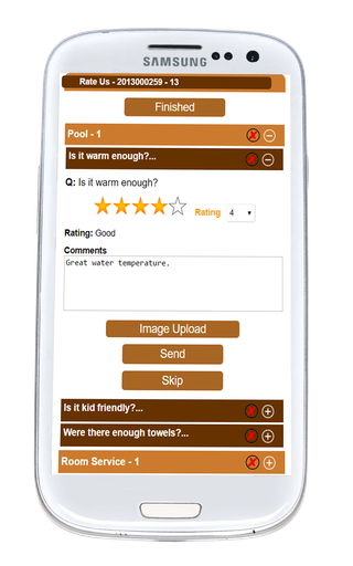 Mobile phone showing  Real-Time Review Management