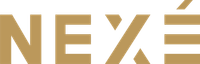 Golden-colored text reading NEXÉ, with an accent mark above the final